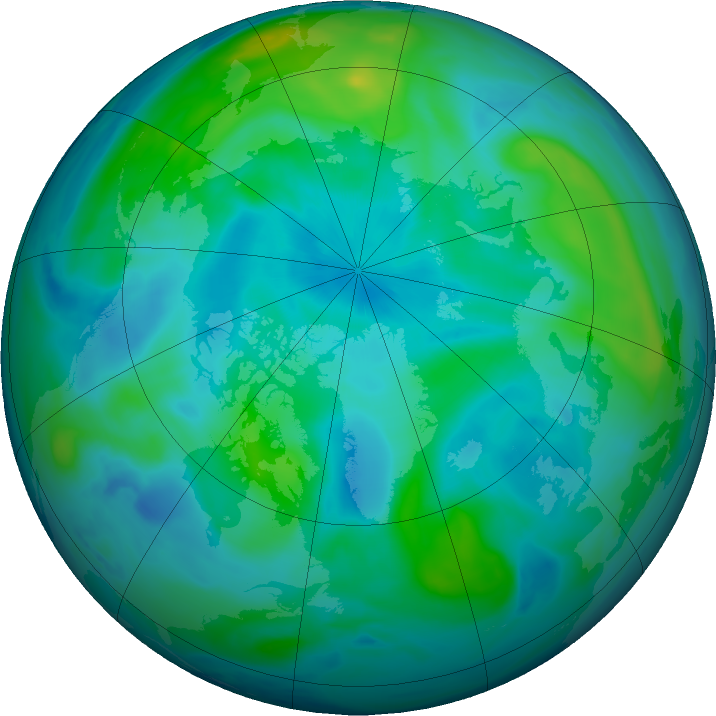 Arctic ozone map for 20 September 2019